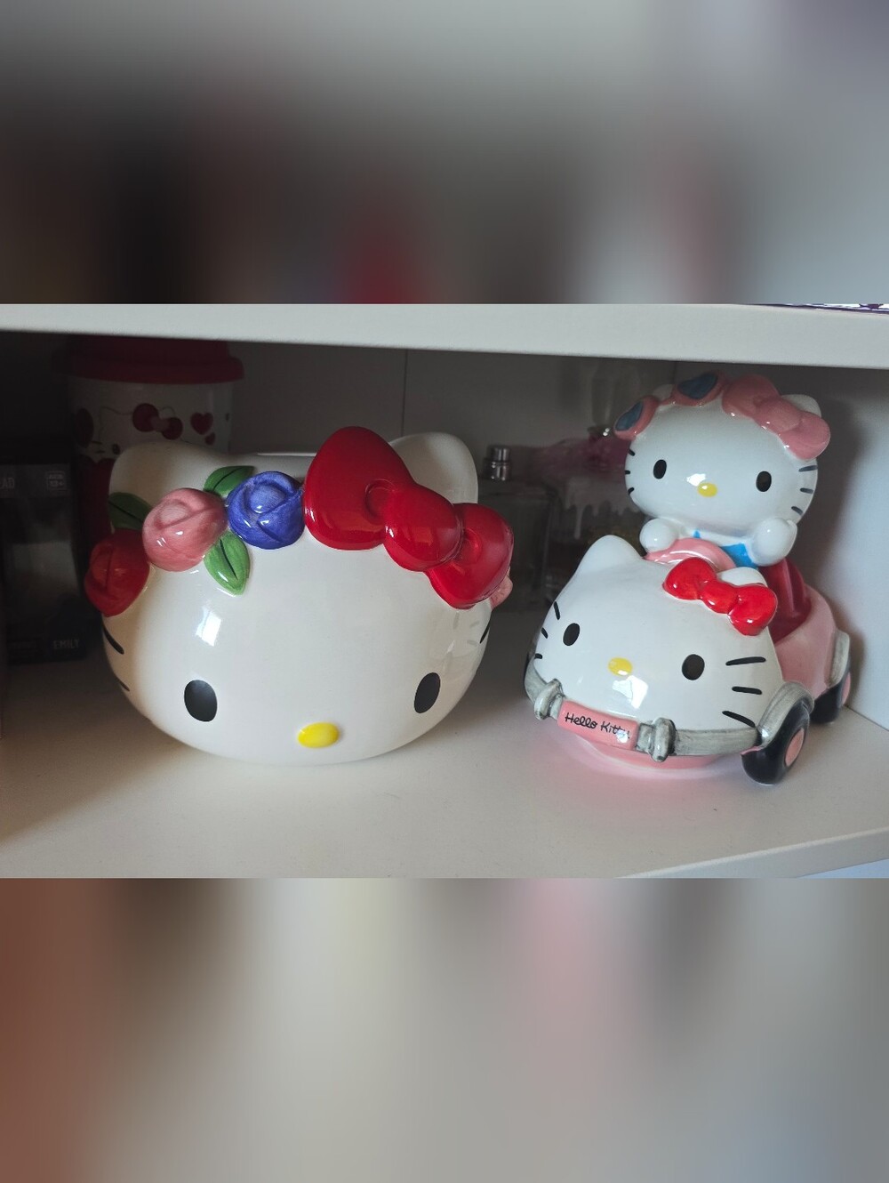 Hello Kitty Piggy Bank & Car Decor